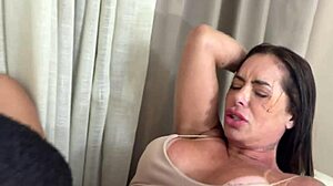 Stepmom Shows Huge Pussy To Stepson While Dad Works