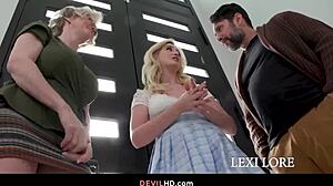 dylan pounds naked cousin's fat pussy in wild family threesome romp