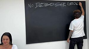 Spoiled Student Creampies Hot Teacher Bent Over Classroom Desk Quickie