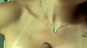 Cunhada green eyes made me cum on her juicy tits pov