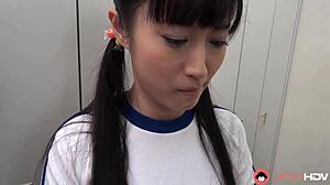 TOMOMI MOTOZAWA SUCKS CLASSMATE IN WET UNIFORM CLOSE-UP