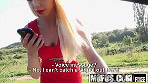 i'm stranded with this french blonde teen in red lipstick kimber delice pov blowjob