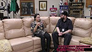 neighbors mara luv spreads shaved pussy in first gyno exam backstage