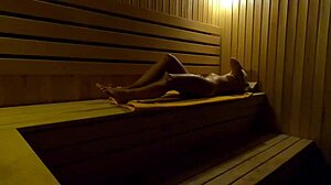 Hidden Cam Slut Fingers Herself Wild In Night Sauna Club!