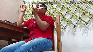 neighbor asks for salt but gets my chocolate cock and homemade european blowjob instead!!