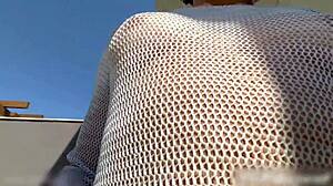 neighbors catch her squirting pussy flashing dirty talk bimbo