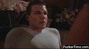 Husband catches India Summer fucking son's cock doggystyle