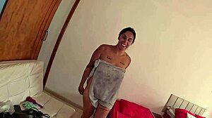 first time backstage latina preps huge ass for monster cock anal in steamy shower toys