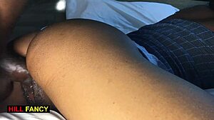 sweet black student rides huge cock raw on bed 😍🍆💦