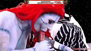 Joanna angel deepthroats monster cock in christmas xxx parody cosplay