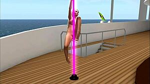 Kassie dances cameltoe lap in nightclub with deepthroat stars!