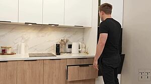 i make her deepthroat his monster cock for spilling coffee sloppy 4k 😜☕💦