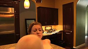 Two petite sluts ela darling and sovereigh syre gape pussies with toys in kitchen and bedroom