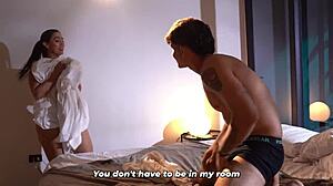 stepmom emerges naked from bath after stepson's prank