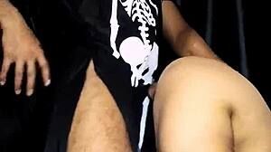 Halloween Party Babe Brings Home Monster Dick Ebony For Crazy Ass Shaking Fuck