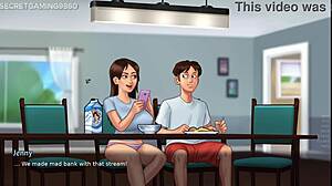 Stepsis Jenny's Best Handjob Cumshot in 3D Hentai Game!