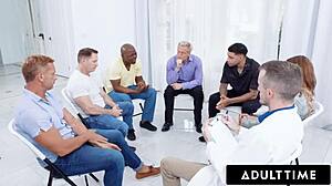 Therapist Jesse Pony Takes Rough Bukkake Gangbang All Holes Part 1