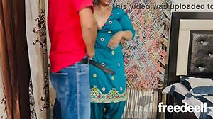 indian stepson sneaks home fuck with chubby stepmom big tits hairy pussy