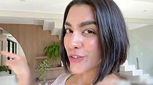 neighbors catch her squirting pussy flashing dirty talk bimbo