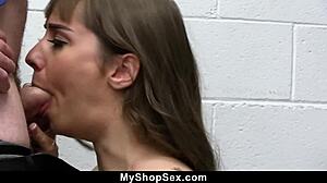 Adorable Shop Teen Swears Innocence But Burglar Pounds Her Tight Pussy on Hidden Cam