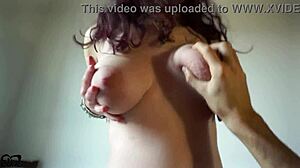 wanna see this pregnant italian slut moan while huge cock drills her from behind in forest?