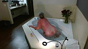 dawnskye1962 hits hotel jacuzzi for curvy hairy joi with big tits dirty talk