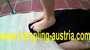 Trampling your bound body in vacuum bed?