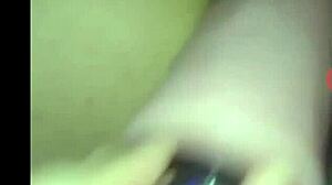 wife stretches wet pussy wide open with massive 10 inch dildo toy deep