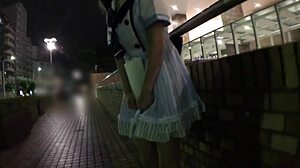 that cute japanese schoolgirl cosplayer in underwear shows off her huge natural tits secretly