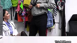 Broke Milf Doctor Milks Officer With Freshly Stolen Latex Gloves In Hospital