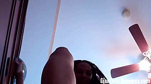 ayanna towers over you kicking balls as giantess mistress