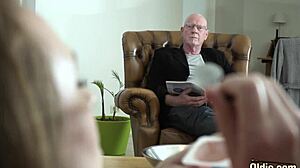 Old Man Fingers Teen Date's Pussy First Time, Makes Her Scream Orgasm