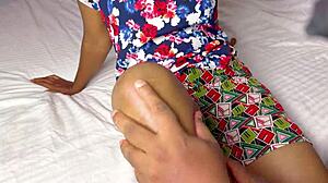 stepsister teases about wanting big black cock in her virgin shaved pussy