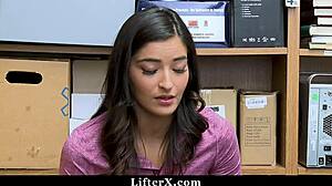 shoplifter teen caught stealing again bent over fucked hard by burglar cop