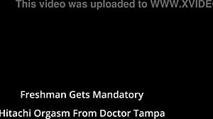 Freshman patient moans thro mandatory hitachi vibes from doc angel santana 😩🔥