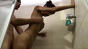 Skinny flaca tempts fate in steamy doggy tease