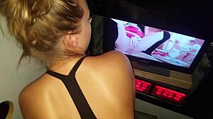 yo that cute gf super nervous at gloryhole gets creampied