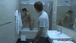 Skint guy trades ex-girlfriend for cash pounding by naughty friend threesome