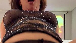 morena casada's fat ass and tiny waist finger-fucked in lingerie first time!