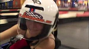 Hanging Out Turns Swingers' Backseat FFM Blowjob Cowgirl Frenzy