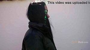 Horny petite euro begs for outdoor pickup fuck after interview flashing