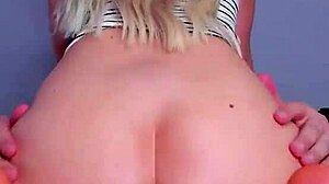 tremenda rubia gets fucked so good by curvy latina in lingerie