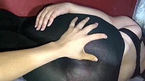 doña mary the latina milf yoga fan crashes at my place overnight in tight leggings latex