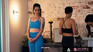 two hot masseuses olive glass evelyn claire devour client's pussy in ecstasy