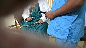 doctor sneaks into nurse's hospital room for cheating quickie sex right