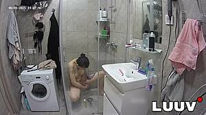 luuv alice bares it all for cameras shaving her smooth pussy in steamy shower