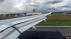 Airplane Dick Flash Cumshot!