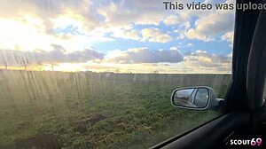 german green-eyed teen bitch picked up fucked in car swallows load