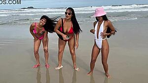 spring break beach 4some with maya hyuga bia andrade candy debby getting wild 🏖️🍑🔥😏