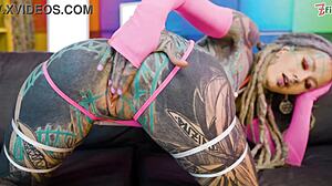 Monster Cock Reams Trippy Hippie Bitch's Gaping Asshole!